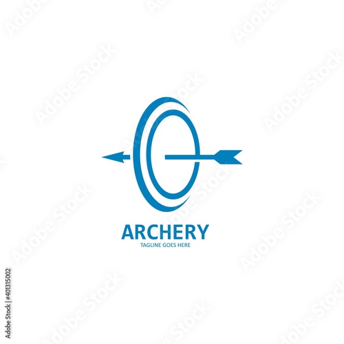 Archery target logo vector icon illustration