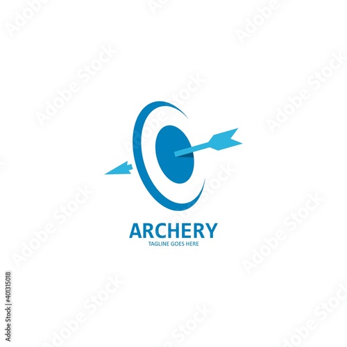Archery target logo vector icon illustration