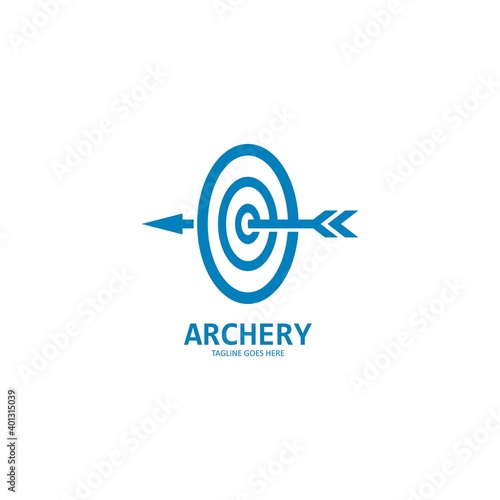 Archery target logo vector icon illustration