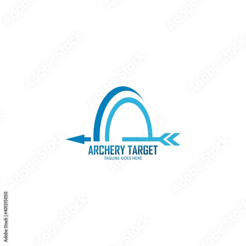 Archery target logo vector icon illustration