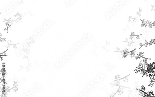 Light Gray vector doodle texture with branches.