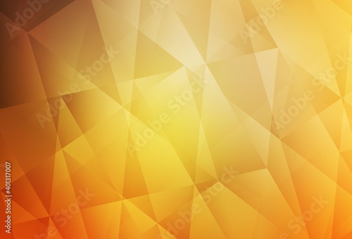 Light Orange vector abstract polygonal background.