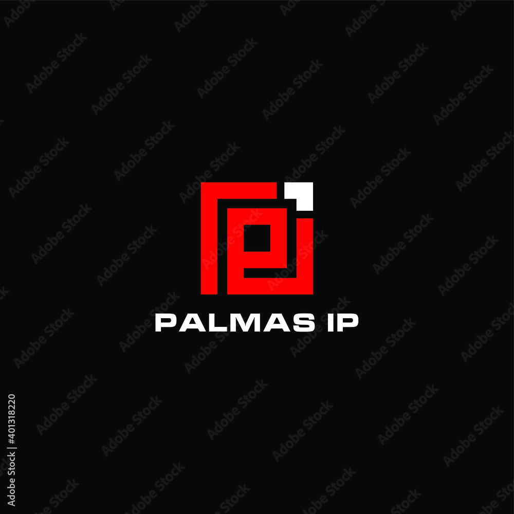 letter P with dot technology logo template design vector letter P with dot technology logo template design vector