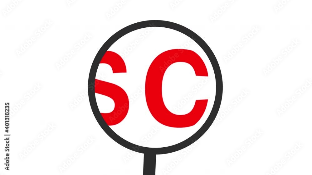 Subscribe Text Magnifying Glass Animation 4K