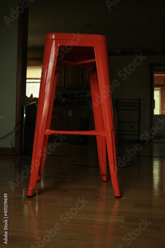 Orange barstool