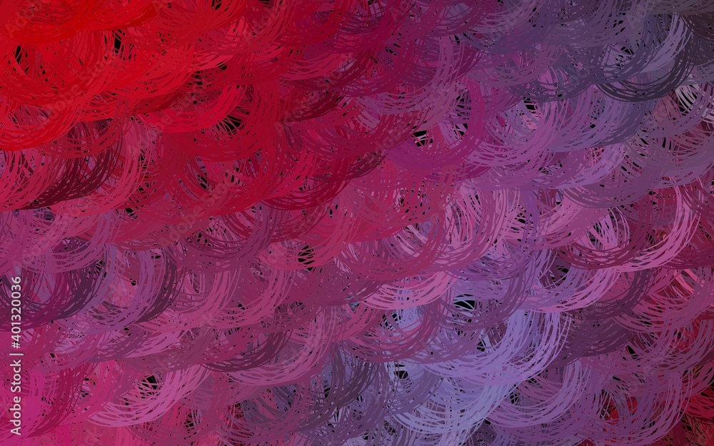 Dark Pink, Red vector texture with curved lines. Dark Pink, Red vector texture with curved lines.