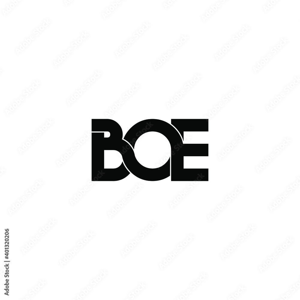 boe letter original monogram logo design boe letter original monogram logo design