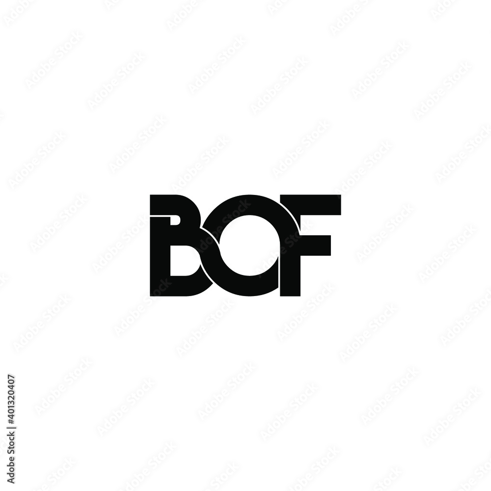 bof letter original monogram logo design