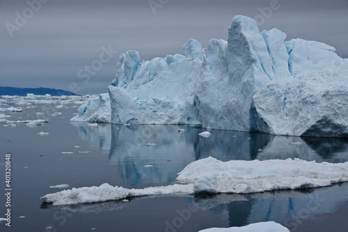 Icebergs in Disko Bay, Ilulissat, West Greenland
