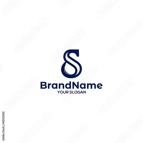 S Water Logo Design Vector