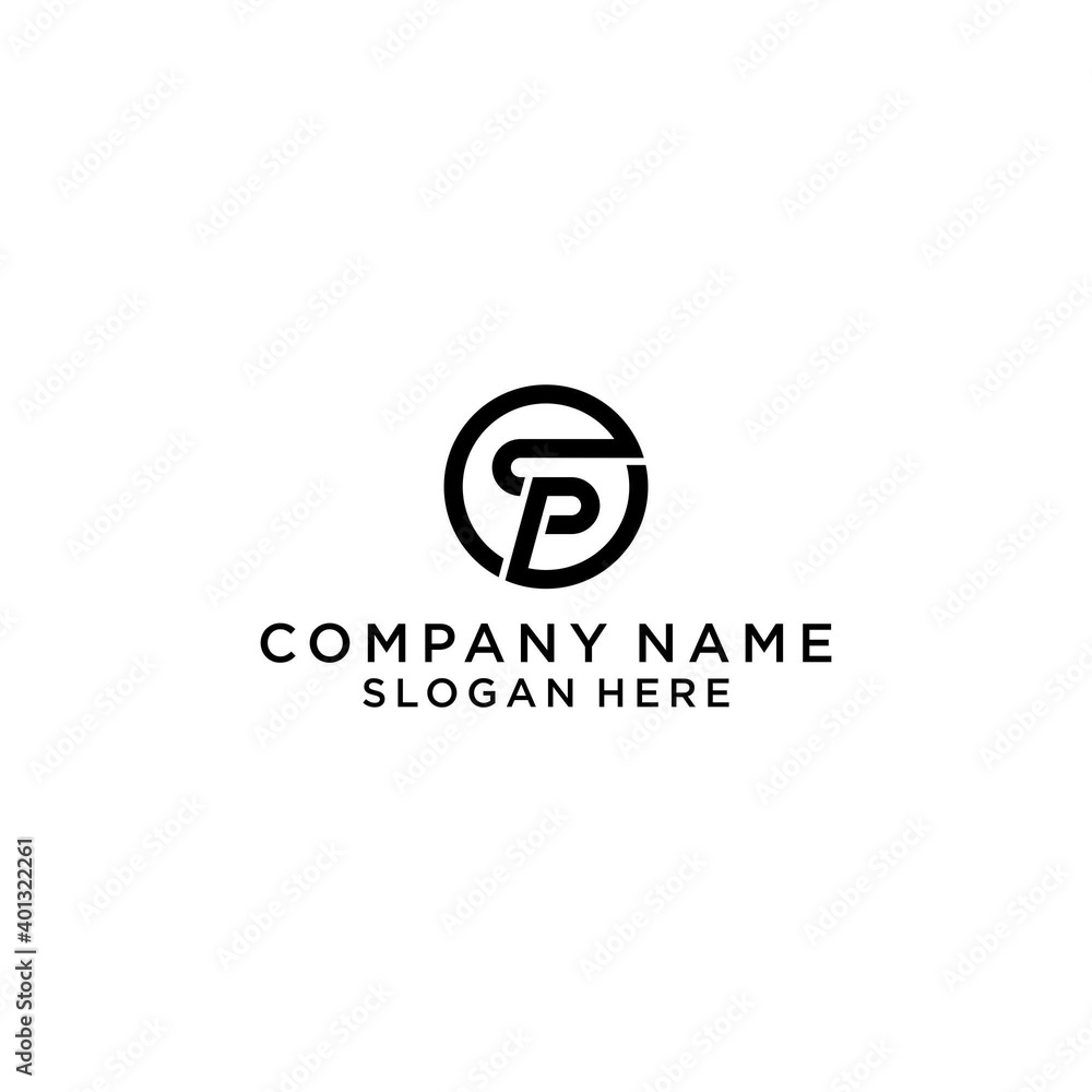 SP initial logo designs vector