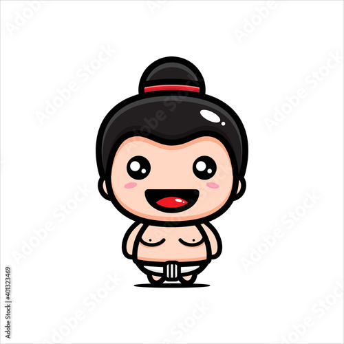 cute sumo character vector design