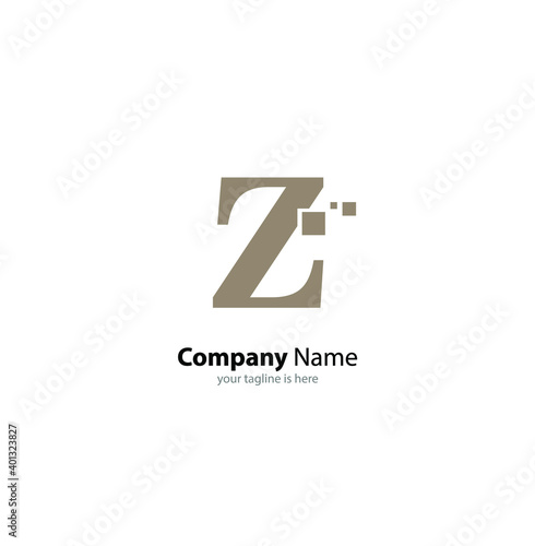 letter z logo concept with minimalist style
