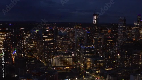 Wallpaper Mural Seattle, Washington, USA downtown skyline at night with Mt. Rainier.
A yacht and ferry against the Seattle skyline.SEATTLE, WASHINGTON-CIRCA 2013-An establishing shot of Seattle with the Space Needle. Torontodigital.ca