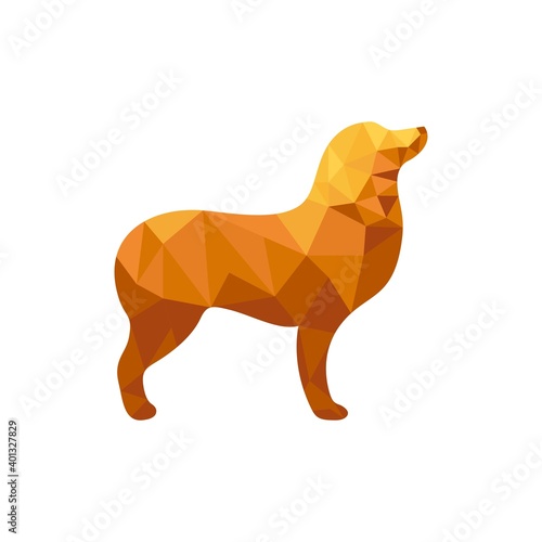 Logo Illustration of Dog Origami Vector Design