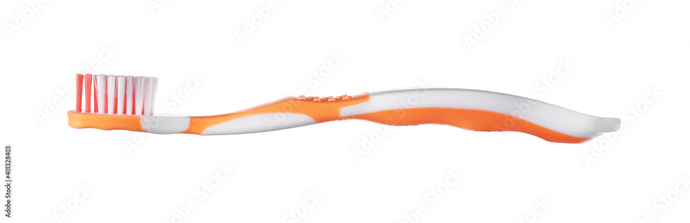 Manual toothbrush for child isolated on white Manual toothbrush for child isolated on white