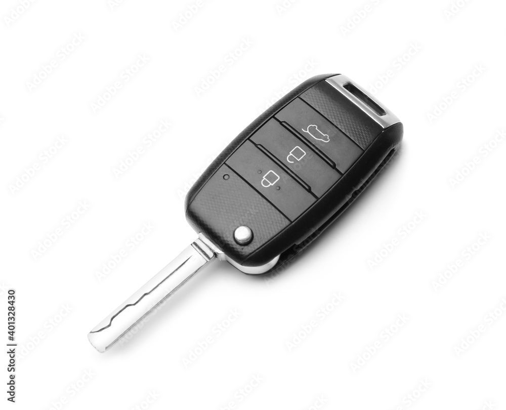 Modern car flip key isolated on white Modern car flip key isolated on white