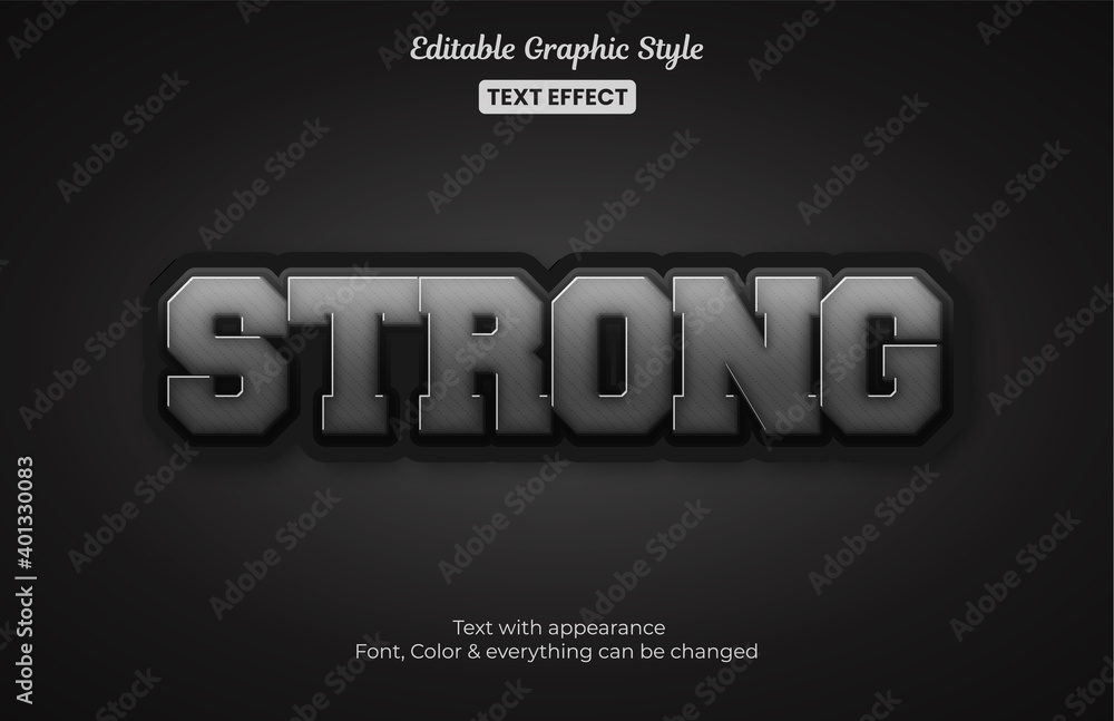 strong black Editable Text Effect