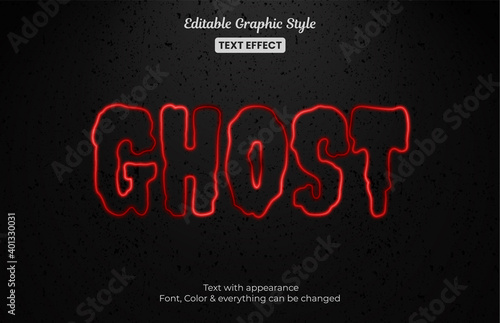 Red ghost mystery, Editable Text Effect