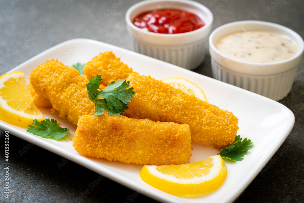 fried fish finger stick or french fries fish