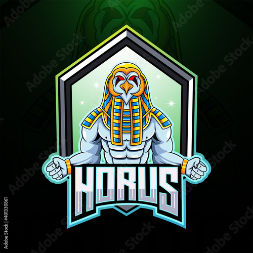Horus esport mascot logo design