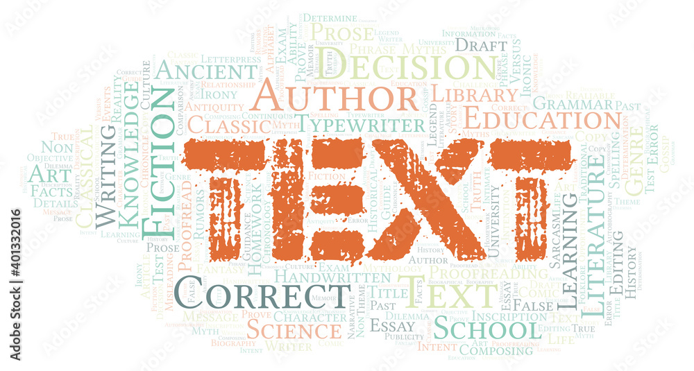 Obraz premium Text typography word cloud create with the text only