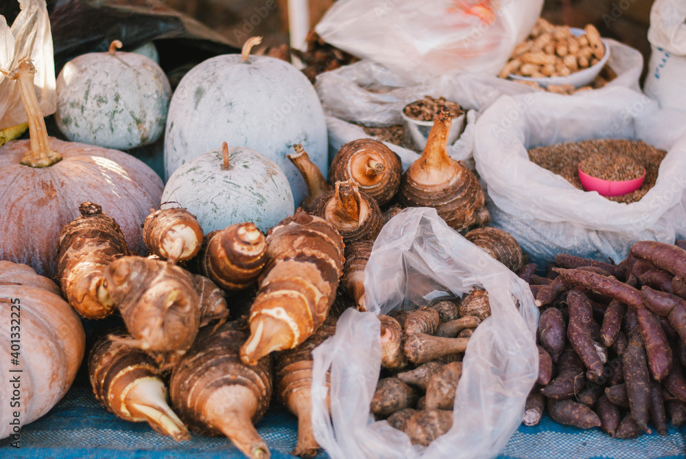 Natural food that the tribe sells in the market