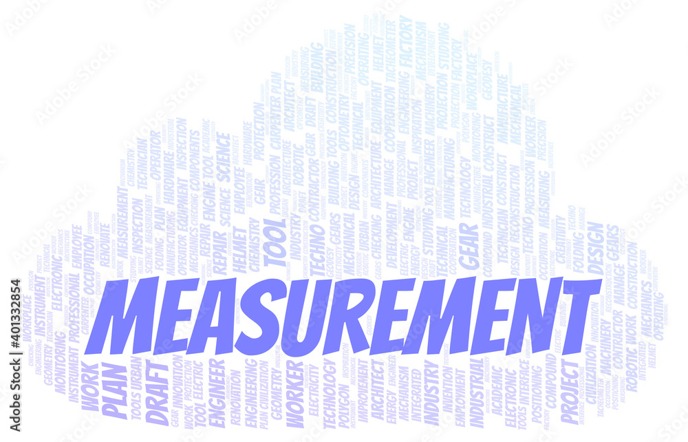 Obraz premium Measurement typography word cloud create with the text only