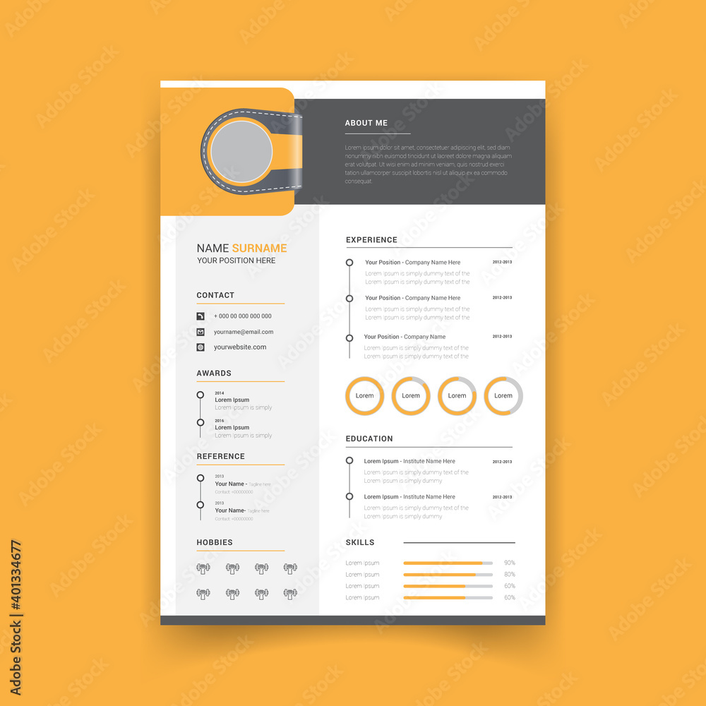 Modern creative resume cv template Modern creative resume cv template