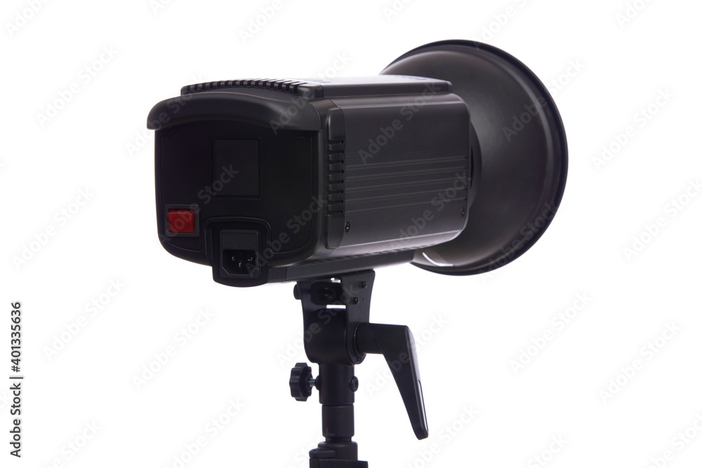 Led studio light for photo and videography on white. Led studio light for photo and videography on white.