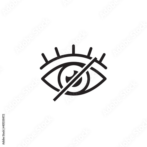 blind eye password icon symbol sign vector