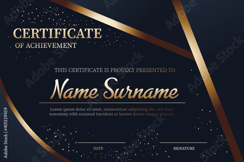Creative Certificate of Achievement Award Template