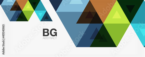 Mosaic triangle pattern abstract background for cover, banner, flyer and poster and other template
