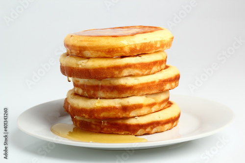 American pancakes with Honey
