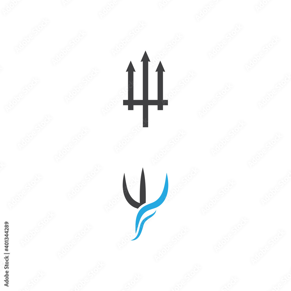 Trident Logo Template vector icon illustration design Trident Logo Template vector icon illustration design