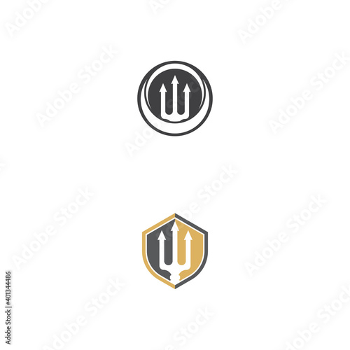 Trident Logo Template vector icon illustration design