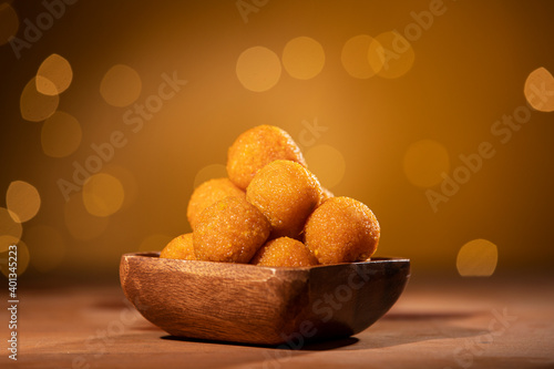Photography Diwali sweets laddu on Diwali festival