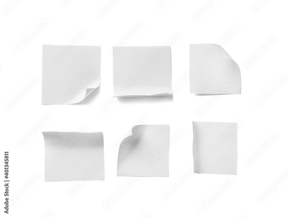 Blank paper sheets on white background Blank paper sheets on white background