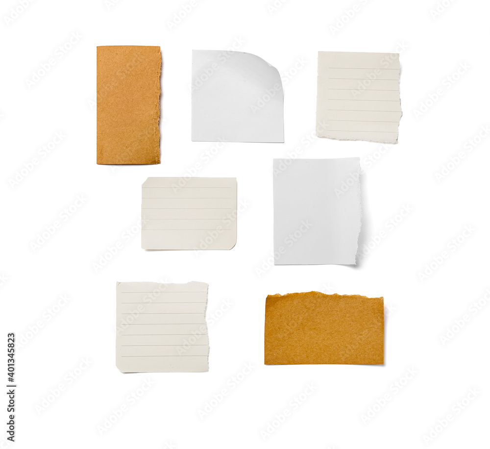Blank paper sheets on white background Blank paper sheets on white background