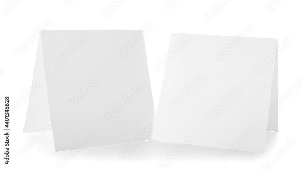 Blank paper sheets on white background Blank paper sheets on white background