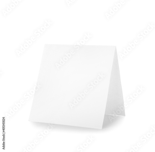 Blank paper sheet on white background