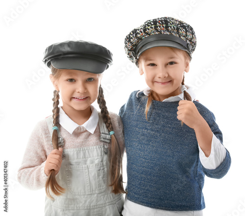 Portrait of stylish little ...