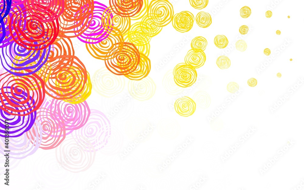 Light Blue, Red vector doodle background with roses. Light Blue, Red vector doodle background with roses.