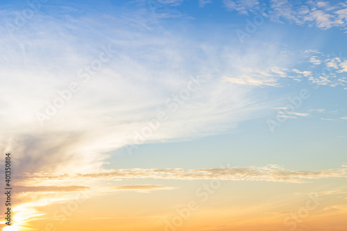 sunset sky with clouds