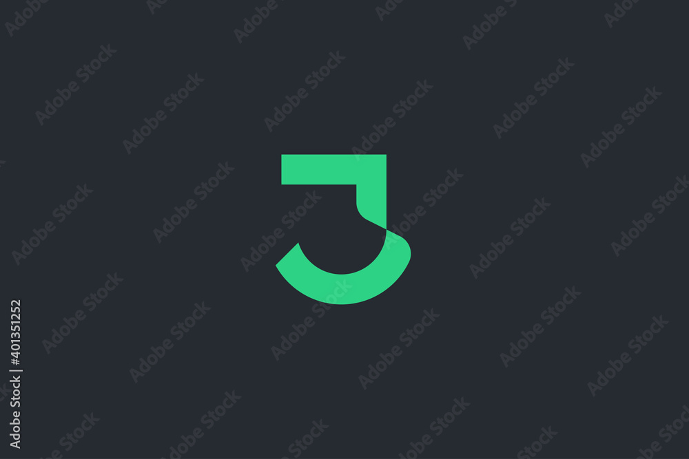 Minimal Modern Abstract Letter J Dark Background Logo Template Minimal Modern Abstract Letter J Dark Background Logo Template