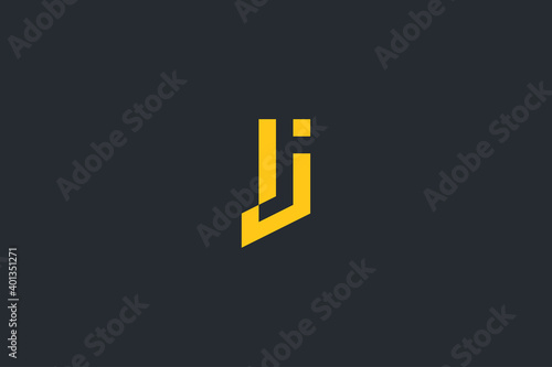 Minimal Modern Abstract Letter J Dark Background Logo Template