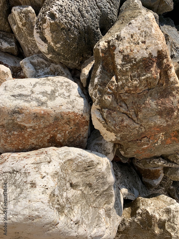 Obraz premium Rocky sea stone background, natural colors