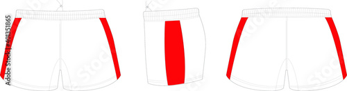 Rugby Shorts Mock ups template vectors 