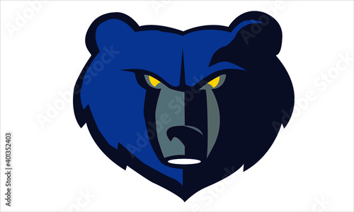 Bear with wild face