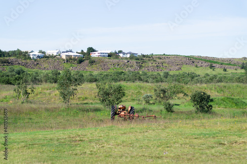 Tractor in the urban steppe. © Andrey